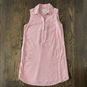 Vineyard Vines Red and White Striped Sleeveless Dress